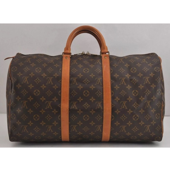 🔥Louis Vuitton Monogram Keepall 50 Boston Duffle Bag - Picture 7 of 16